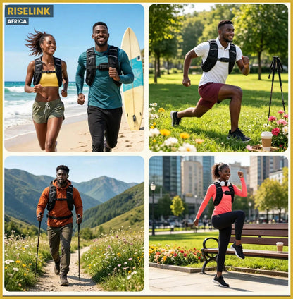 RiseLink Adjustable Weighted Training Vest — Home & Rucking Workout Gear