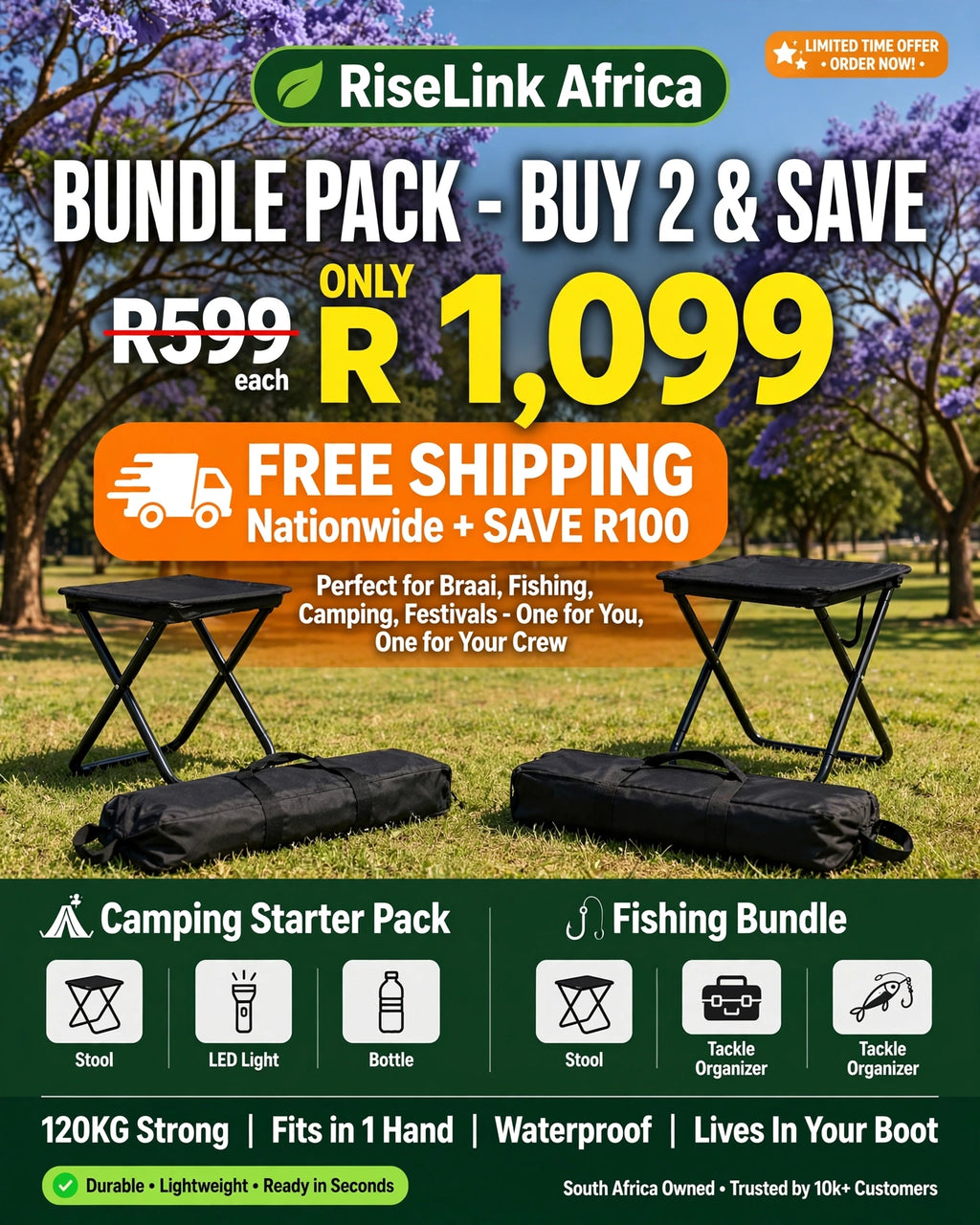 Foldable portable stool