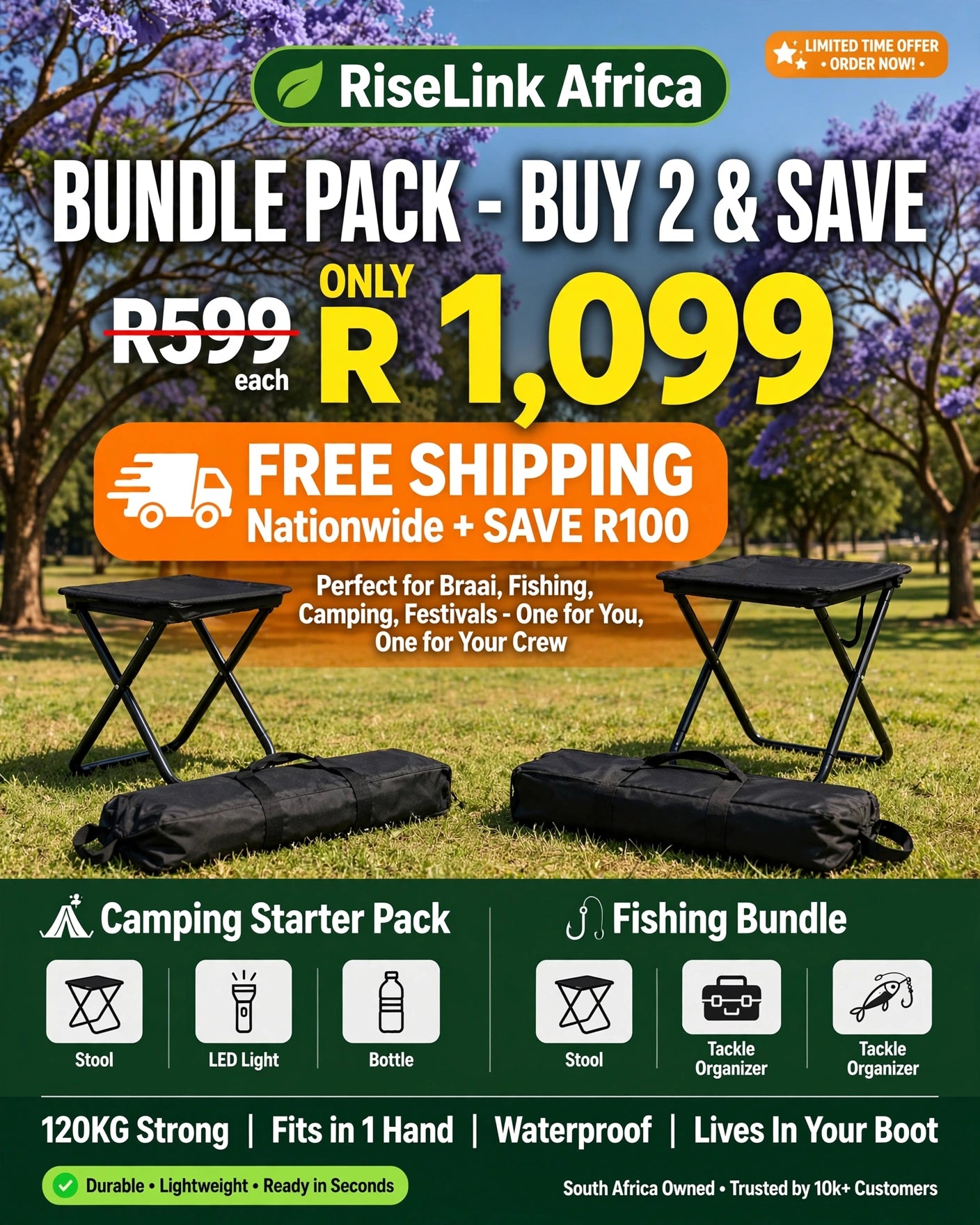 Foldable portable stool