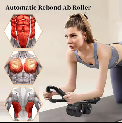 Automatic Rebound Ab Roller Wheel with Elbow Support
