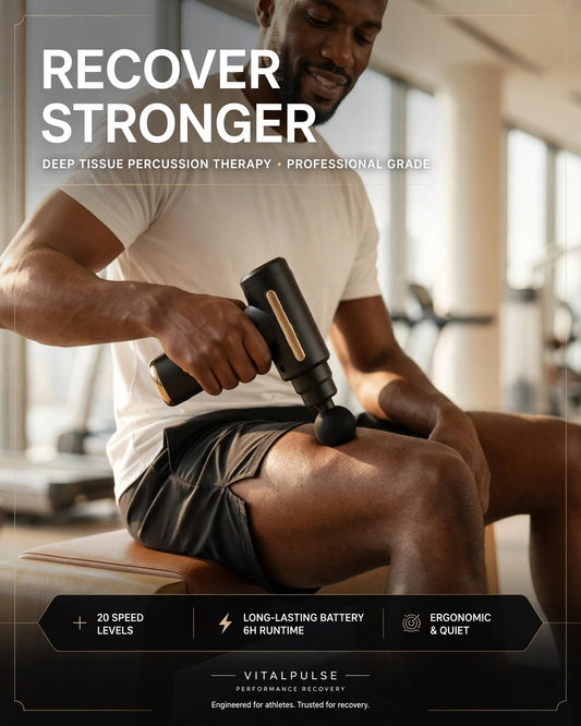 RiseLink Percussion Massage Gun – Deep Tissue Muscle Recovery