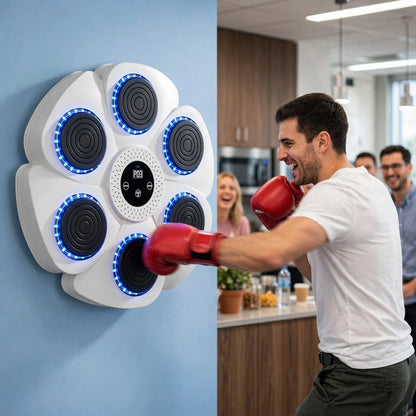 RiseLink Smart Music Boxing Wall Target – 6-Point Bluetooth Reflex Trainer